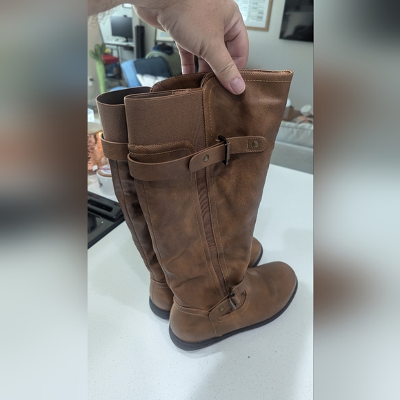 DREAM PAIRS Women's Faux Fur-Lined Knee High Winter Boots - Picture 3 of 5